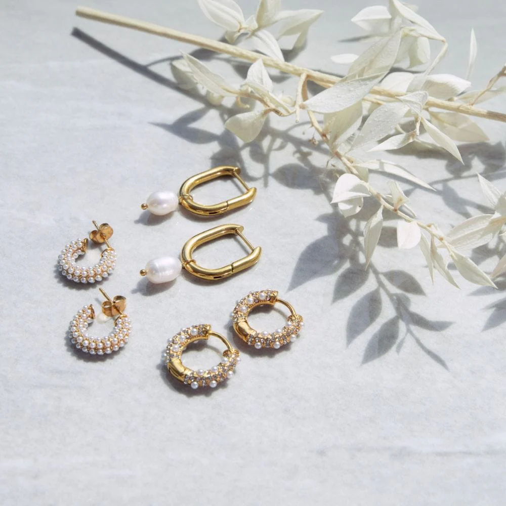 Alice Pearl Hoop Earrings - Image 12