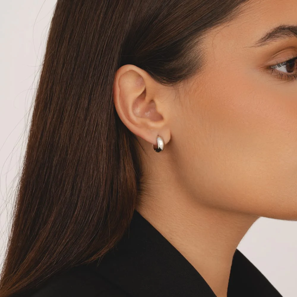 Chunky Hoop Earrings - Image 2