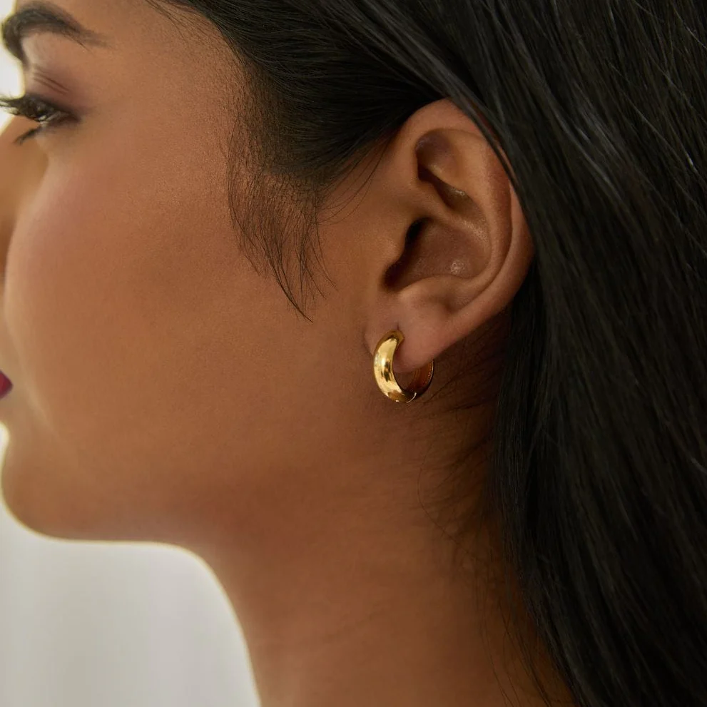 Chunky Hoop Earrings - Image 3