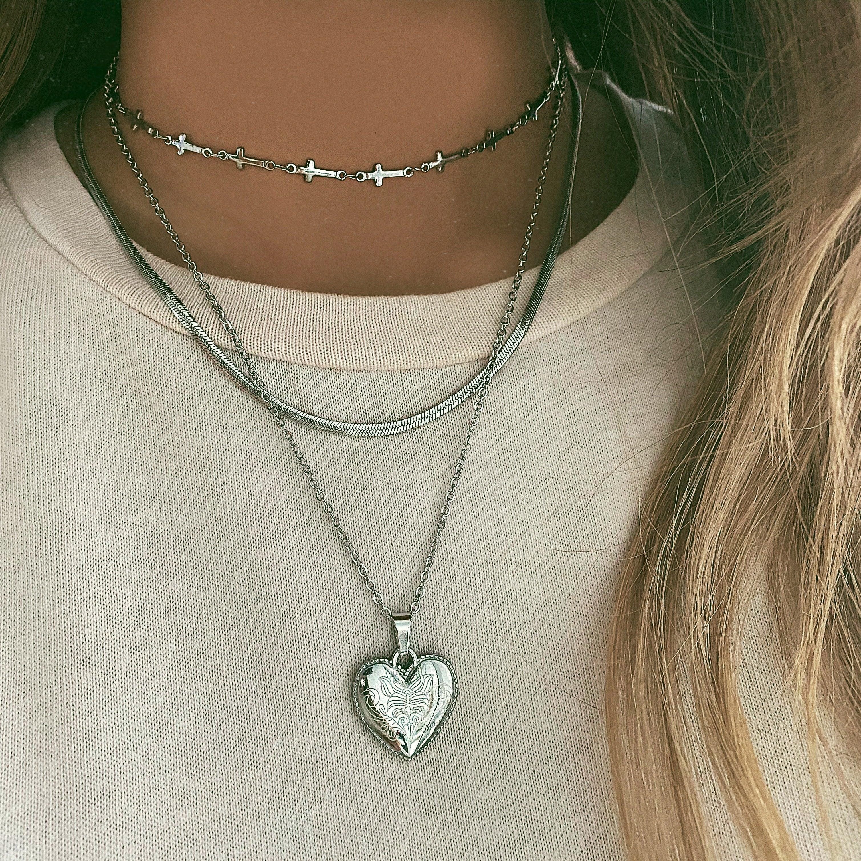 Engraved Heart Necklace - Image 5