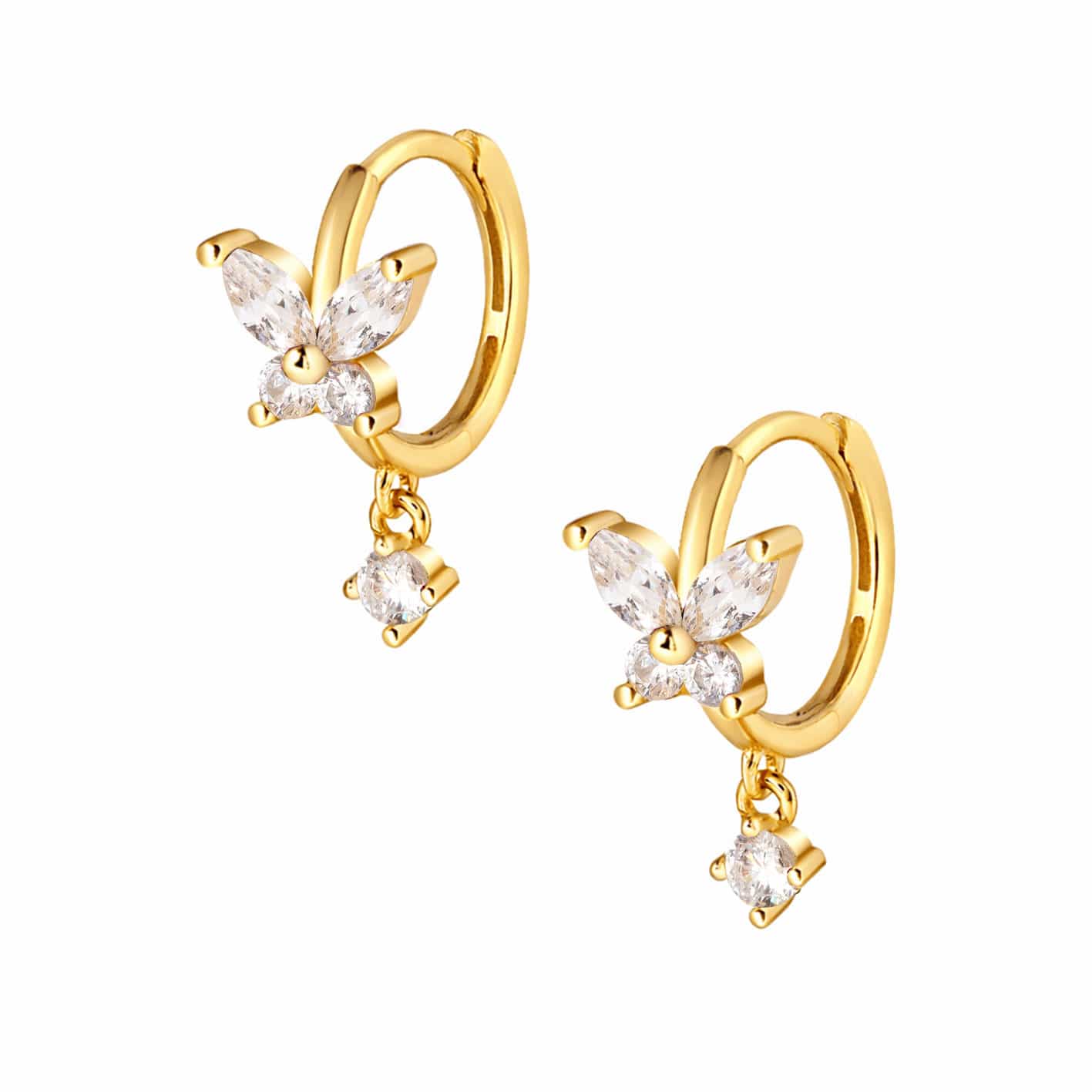 Evelyn Butterfly Hoop Earrings - Image 6