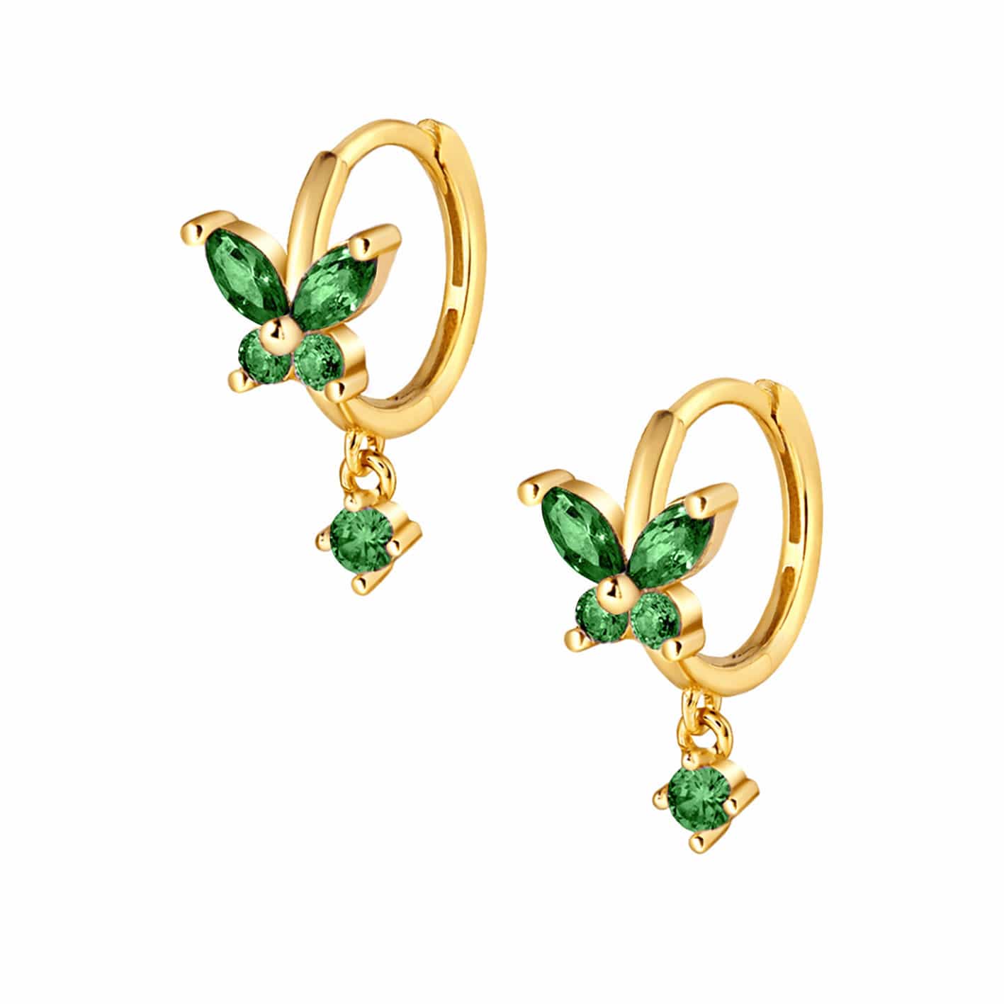 Evelyn Butterfly Hoop Earrings - Image 7