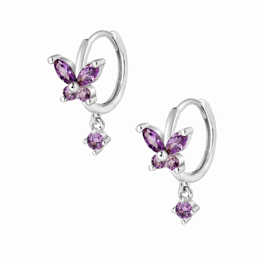 Evelyn Butterfly Hoop Earrings - Image 9