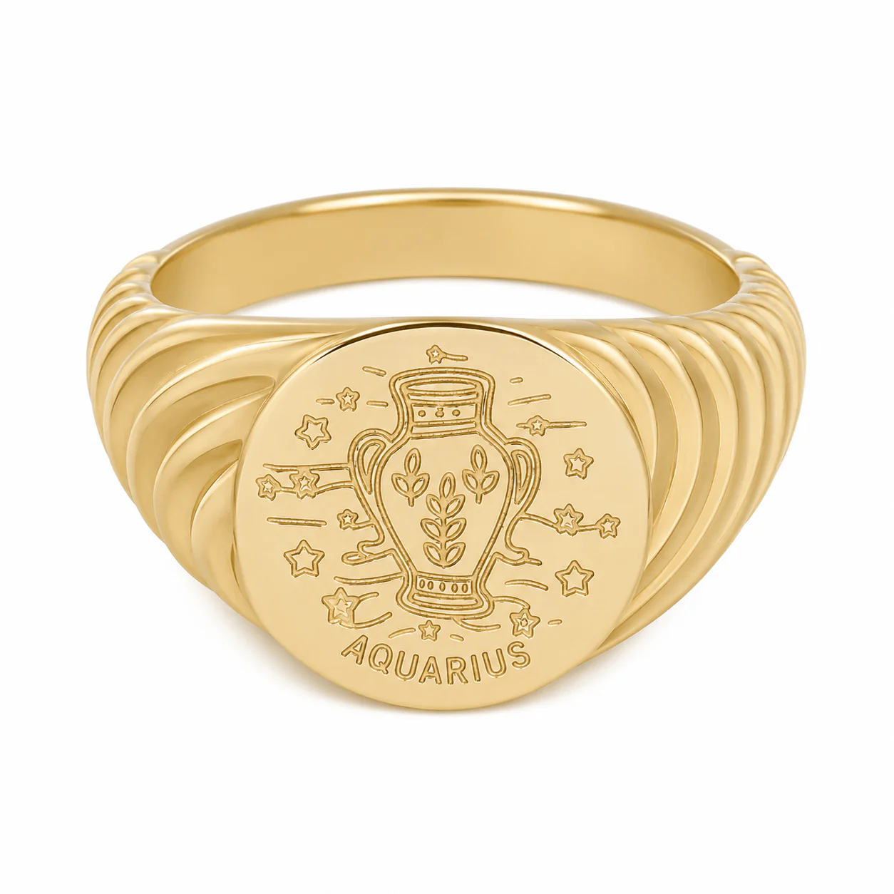 Galaxy Zodiac Signet Ring