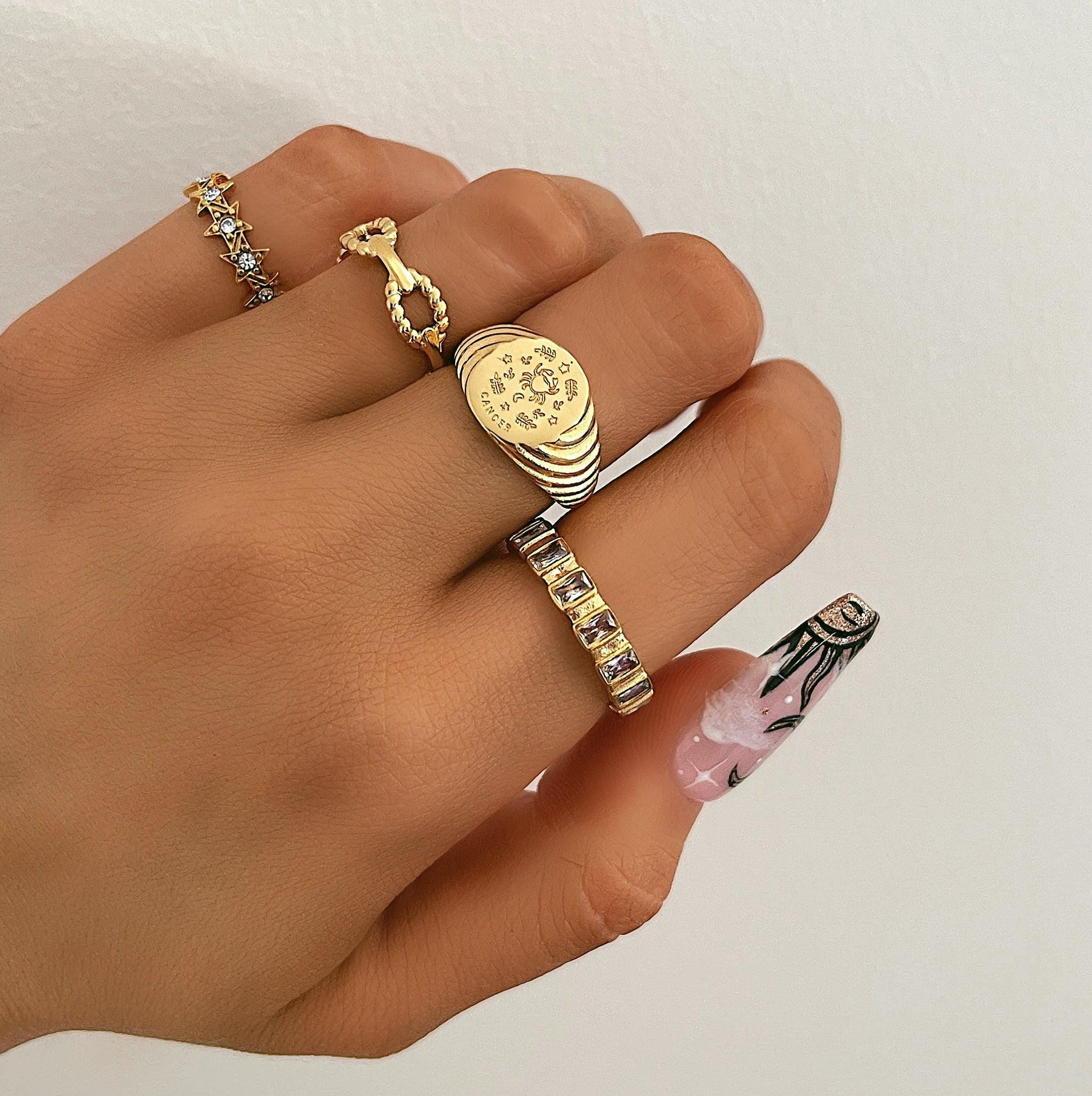 Galaxy Zodiac Signet Ring - Image 2