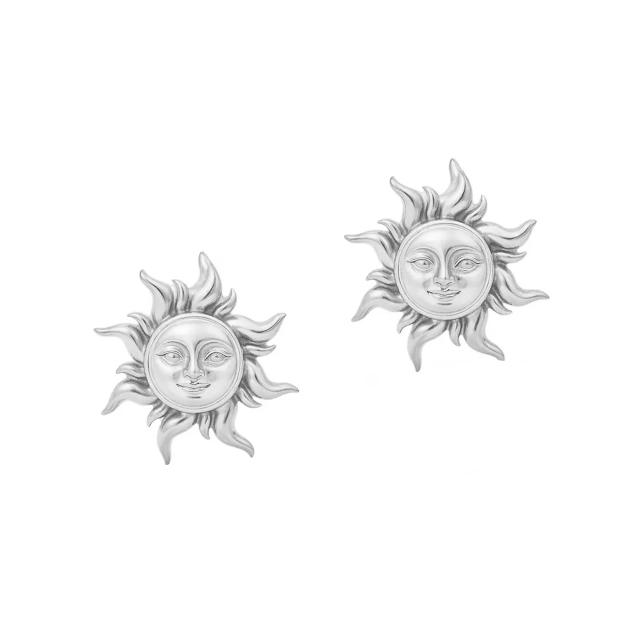 Gilded Sun Stud Earrings - Image 3