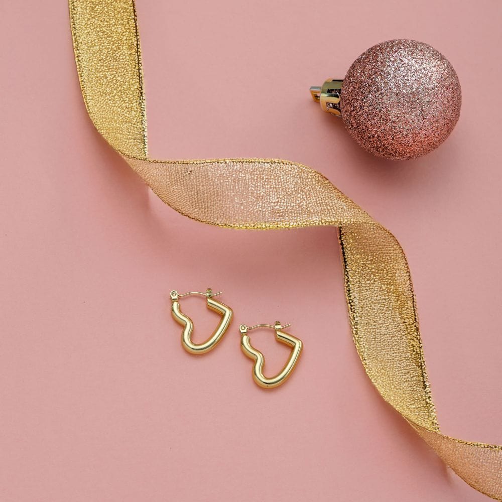 Harmony Heart Hoop Earrings - Image 3