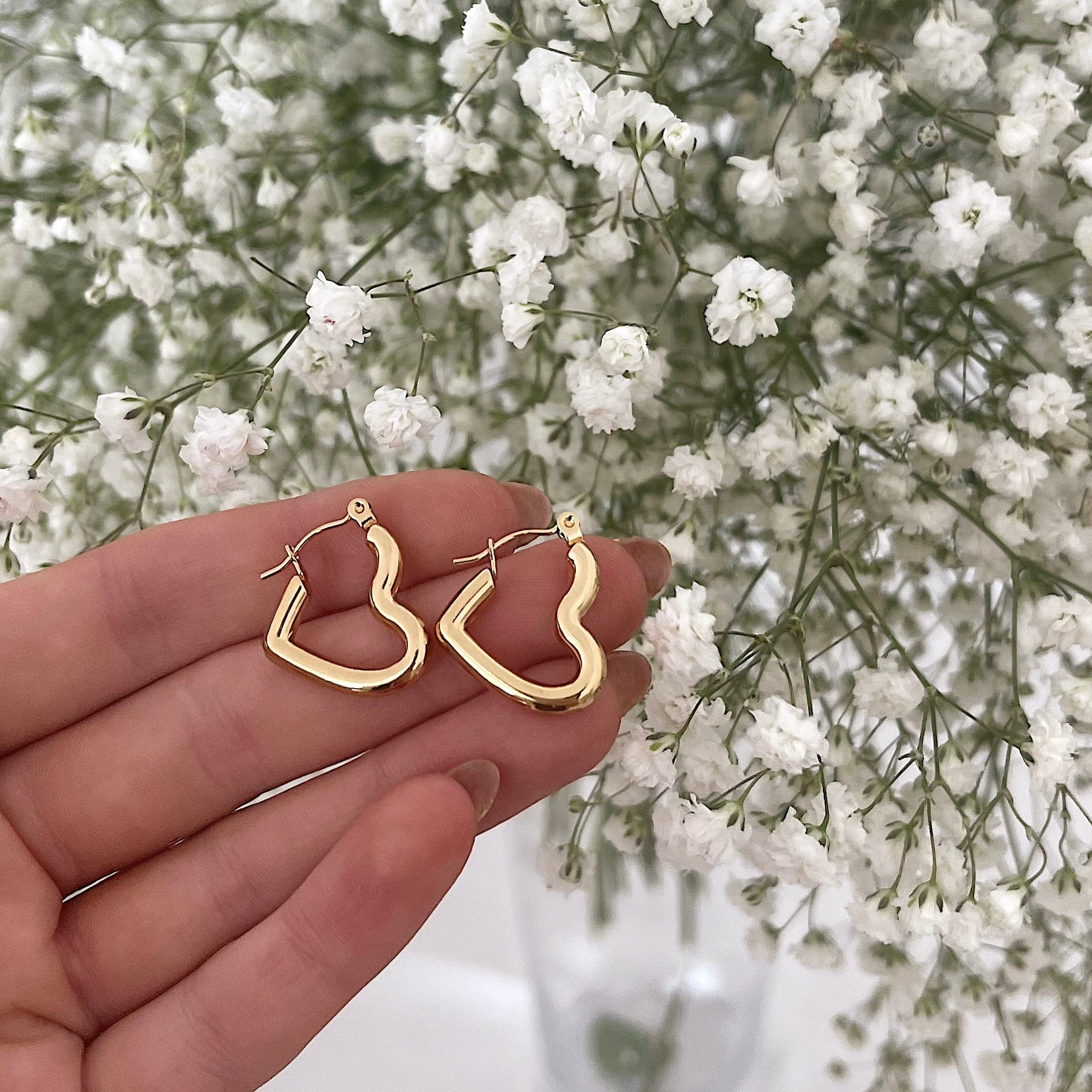 Harmony Heart Hoop Earrings - Image 4