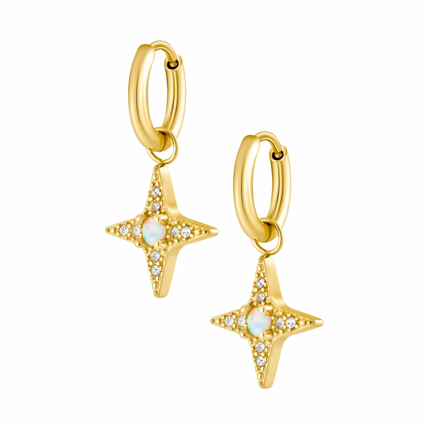 Harriet Opal Hoop Earrings