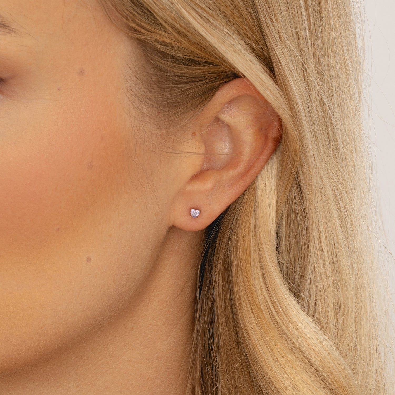 Heart Birthstone Earrings - Image 2