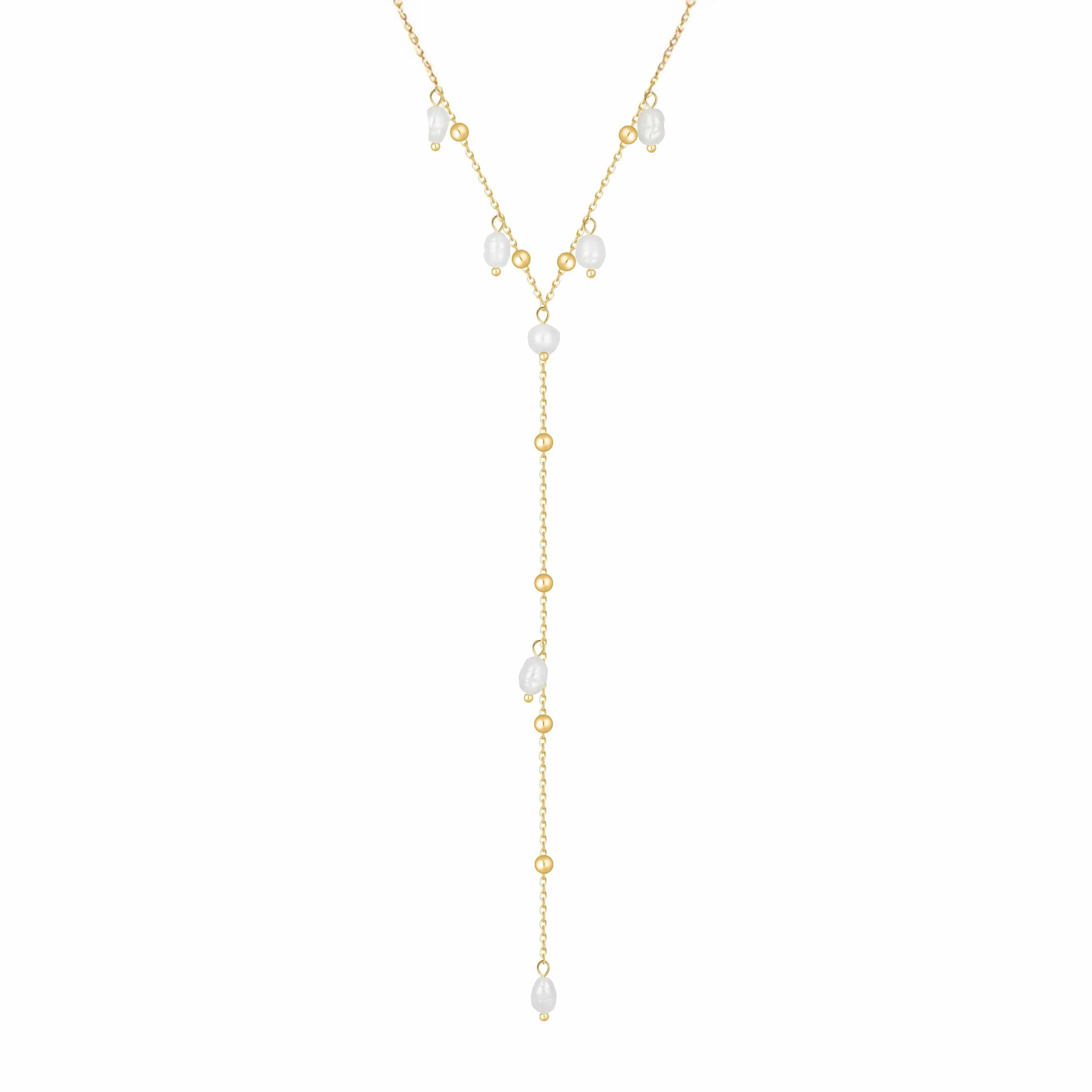 Ivie Pearl Lariat Necklace