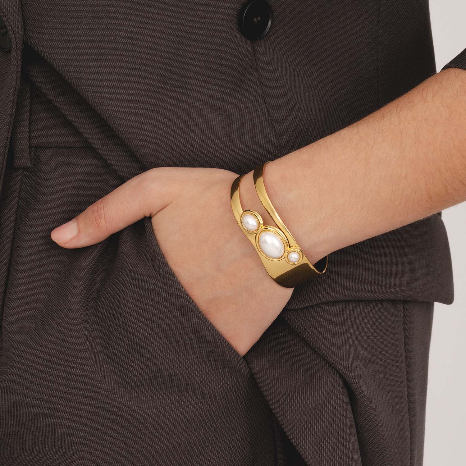 Kinsley Pearl Cuff Bracelet - Image 7