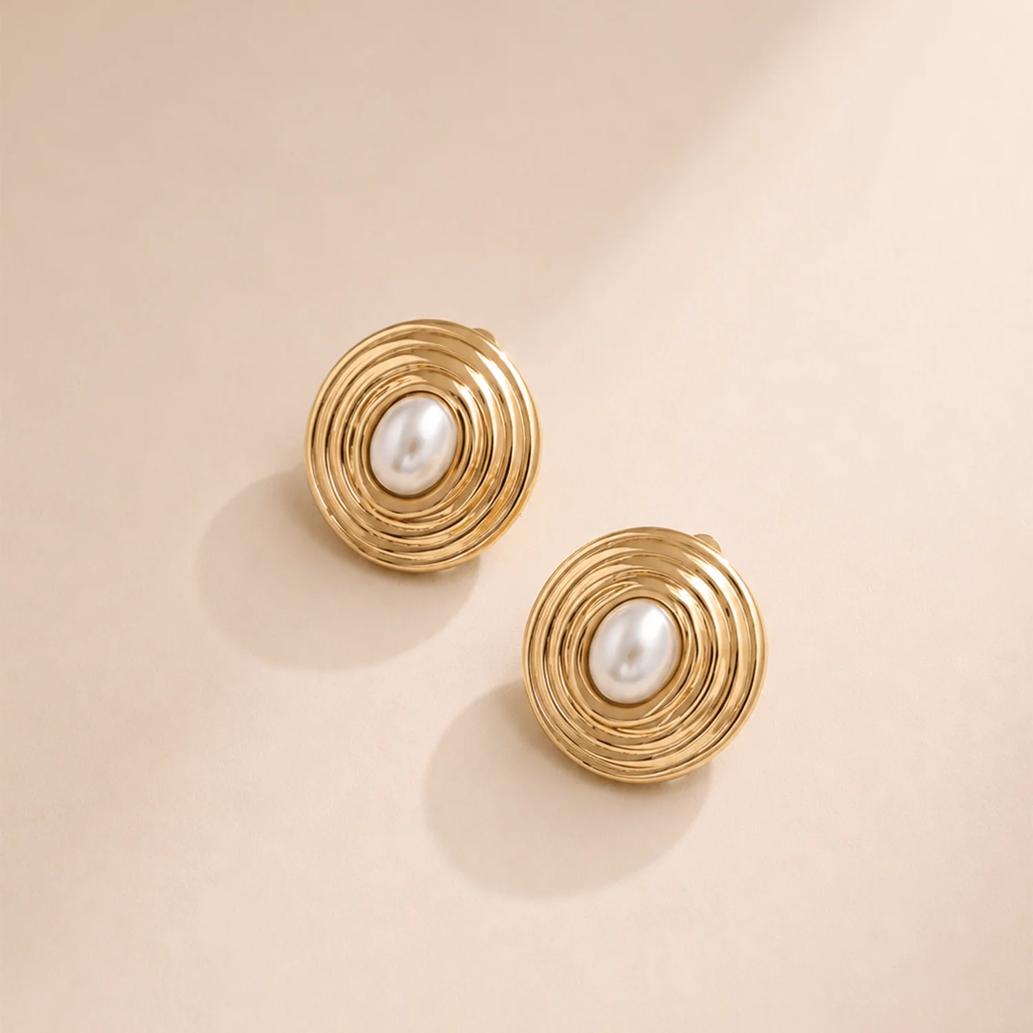 Marcella Pearl Stud Earrings - Image 2