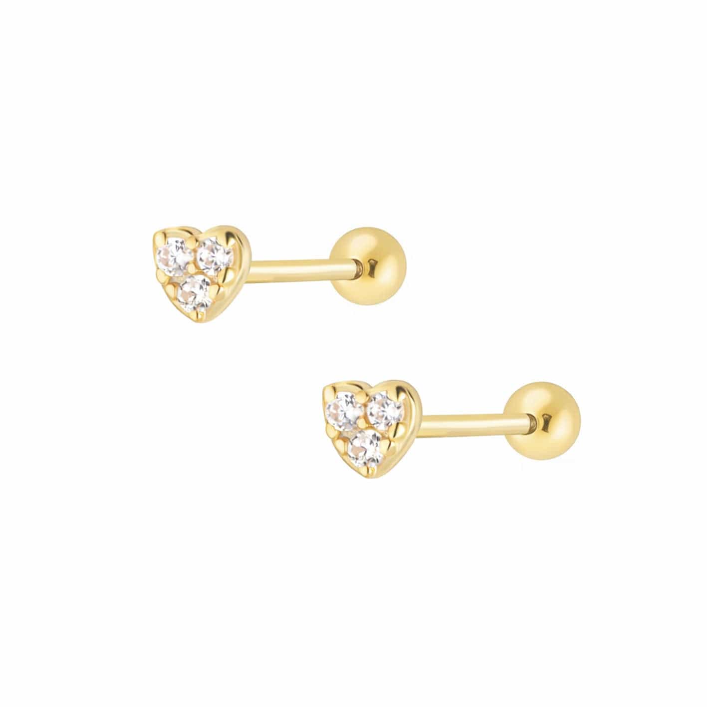 Monica Heart Stud Earrings