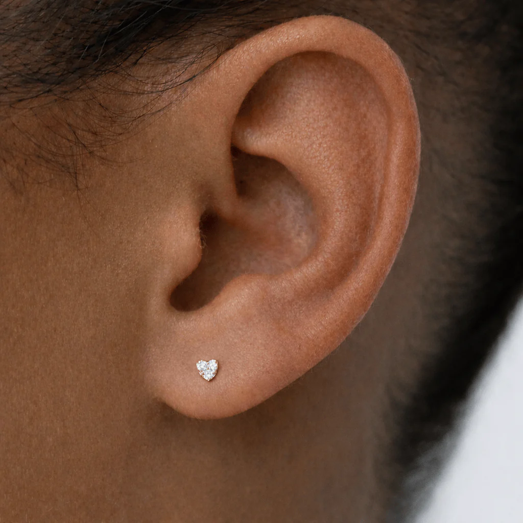 Monica Heart Stud Earrings - Image 5