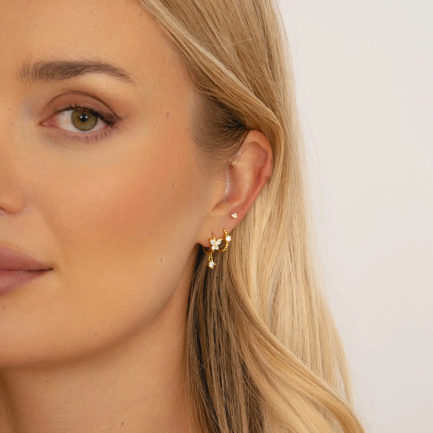 Monica Heart Stud Earrings - Image 6