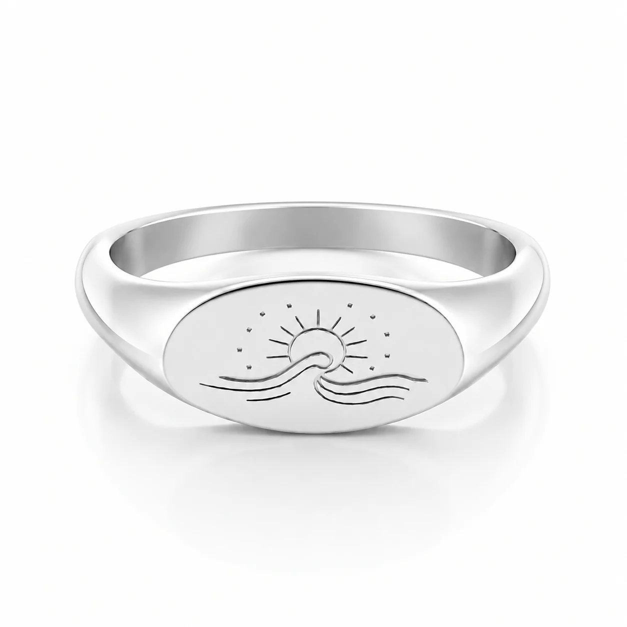 Ocean Waves Signet Ring - Image 7