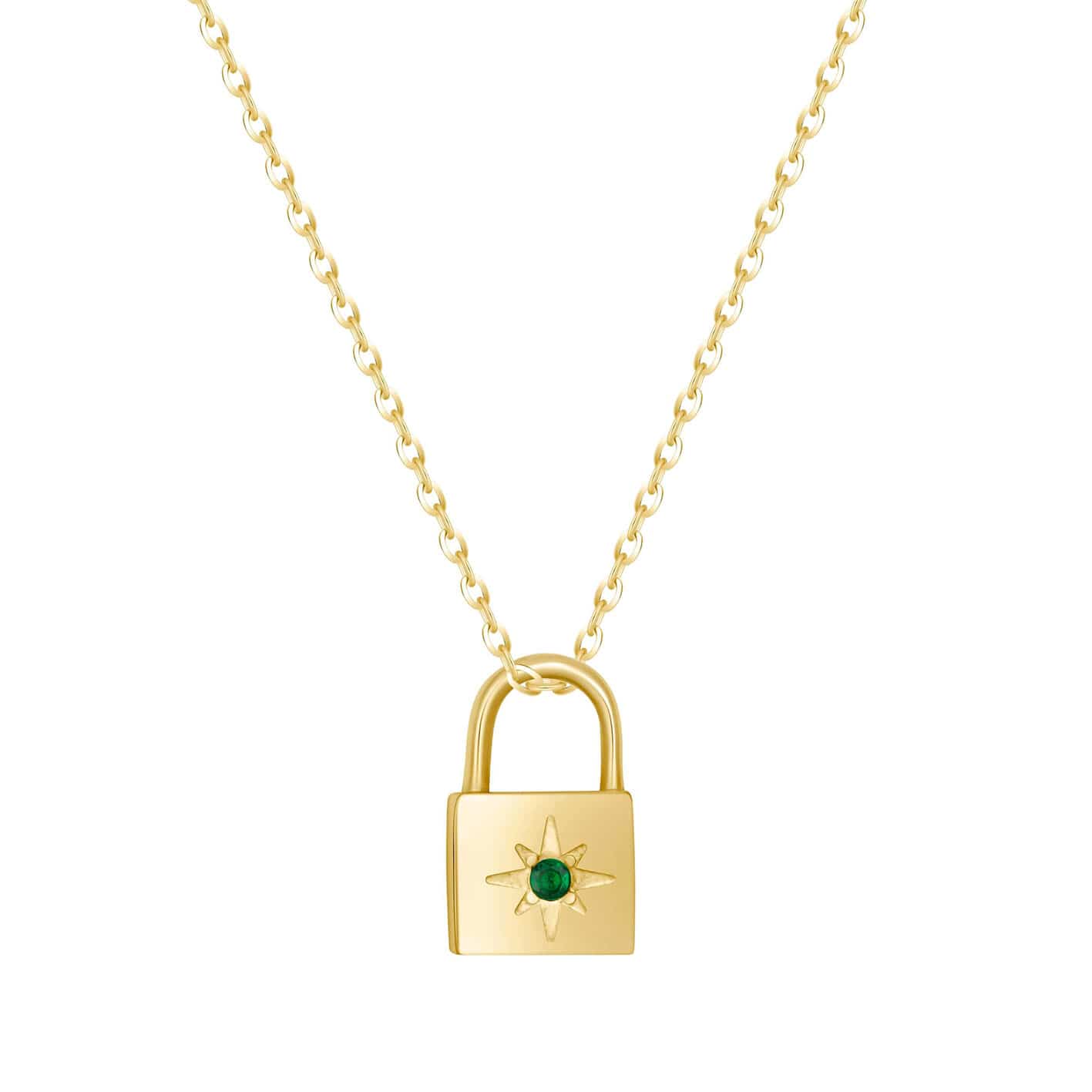 Padlock Birthstone Necklace - Image 12