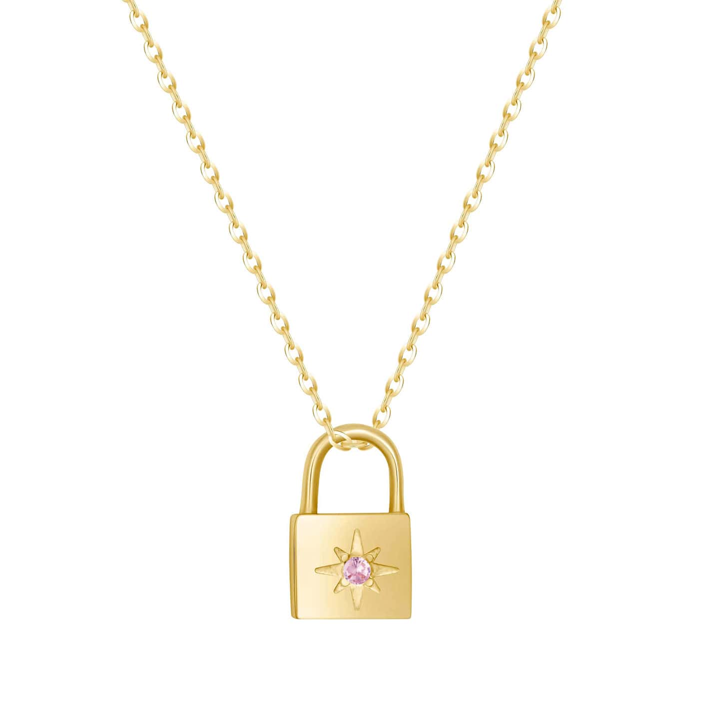 Padlock Birthstone Necklace - Image 17
