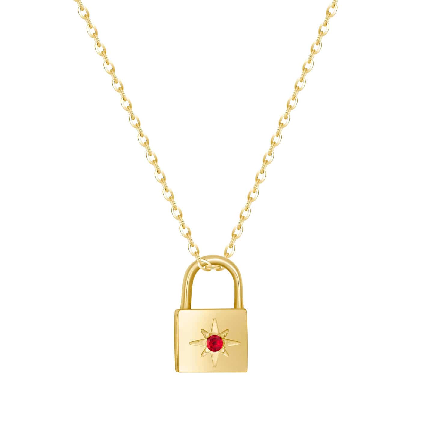 Padlock Birthstone Necklace - Image 8