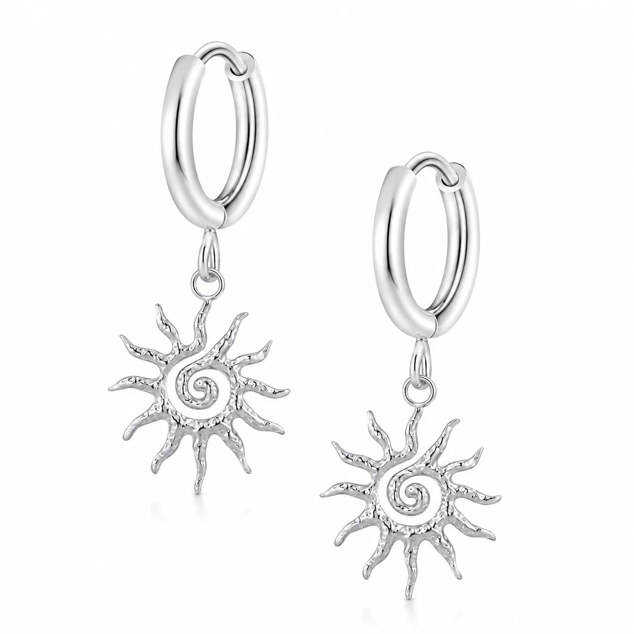 Peyton Sun Hoop Earrings - Image 4