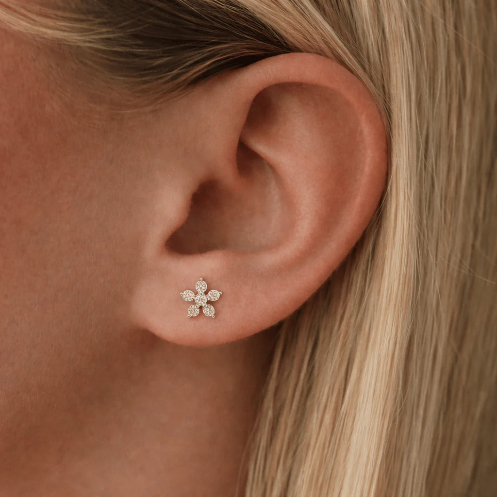 Quinn Flower Stud Earrings - Image 3