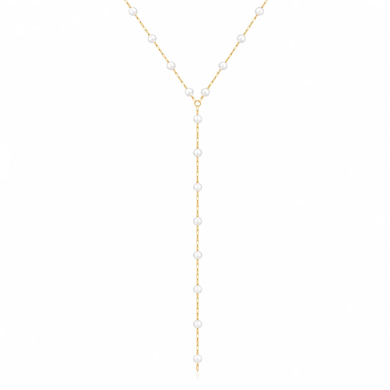 Spencer Pearl Lariat Necklace