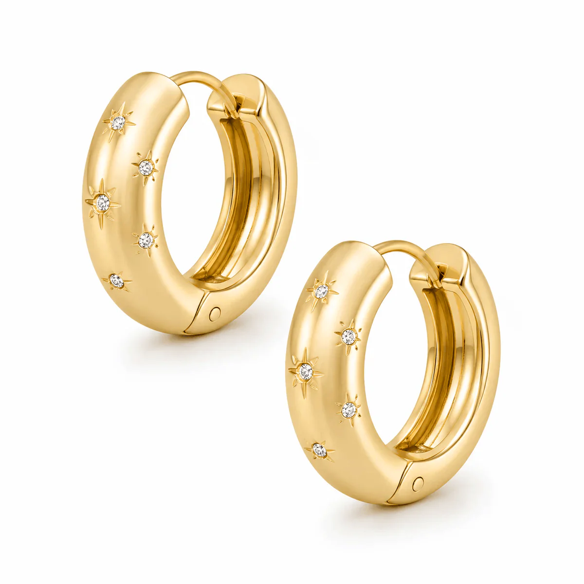 Vega Star Hoop Earrings