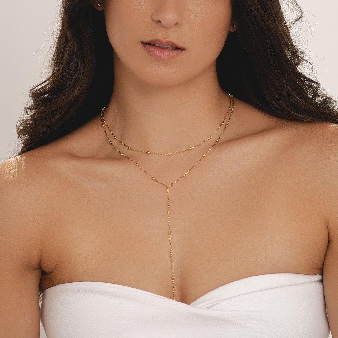 Wren Layered Lariat Necklace - Image 2
