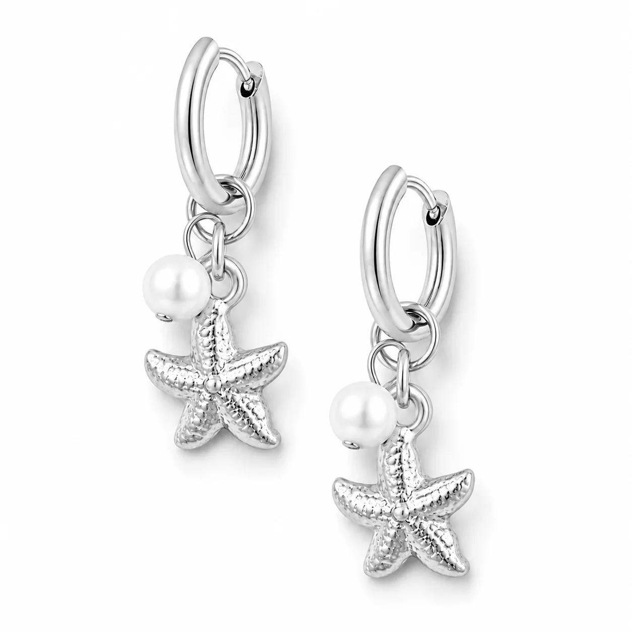 Zuri Pearl Starfish Earrings - Image 5